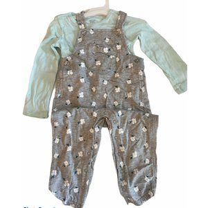 Carter’s 24M -Just One You- Grey & Green 2 Piece Long Sleeve Top & Bottom Set